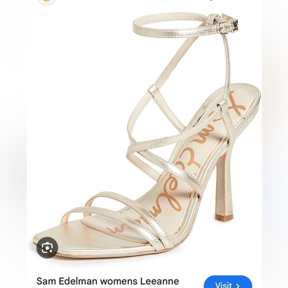 Sam Edelman Leeane strappy heels in gold size 7.5 - Picture 1 of 5